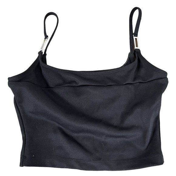 Jones New York women's black cropped camisole size 10 inner bra - Picture 1 of 5
